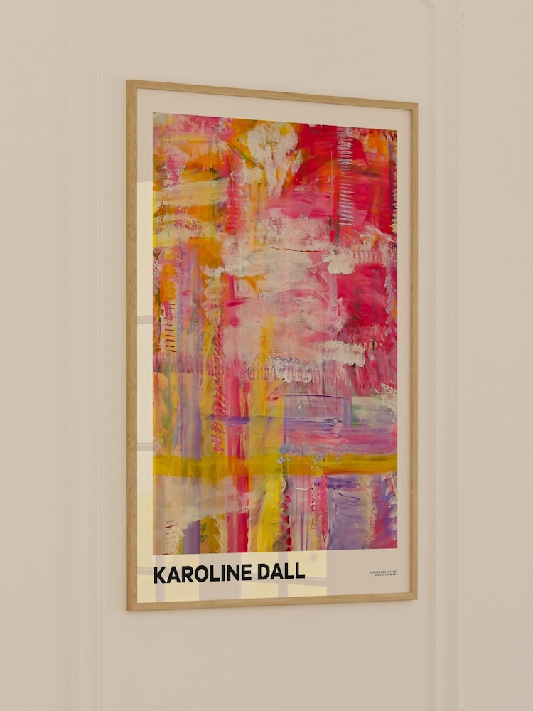 Pink Karoline Dall Abstract Framed Wall Art - Image 1 of 2