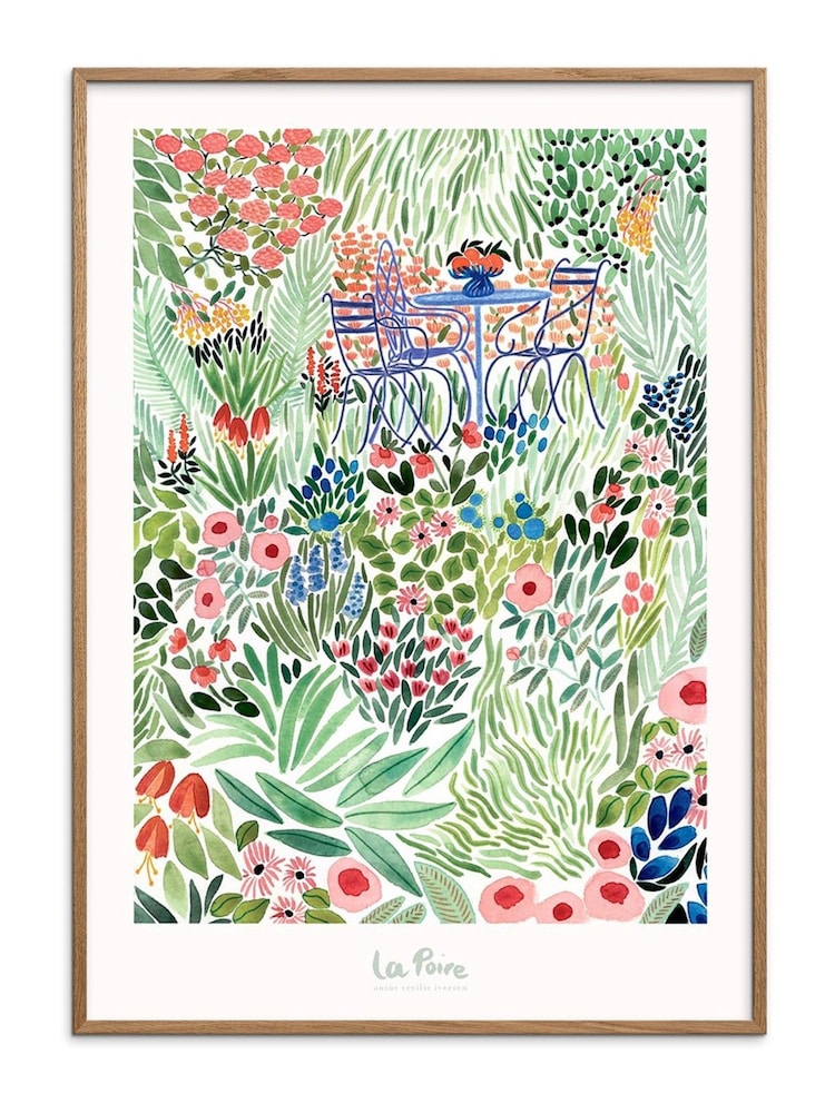 Green Garden Print Framed Wall Art - Image 2 of 2