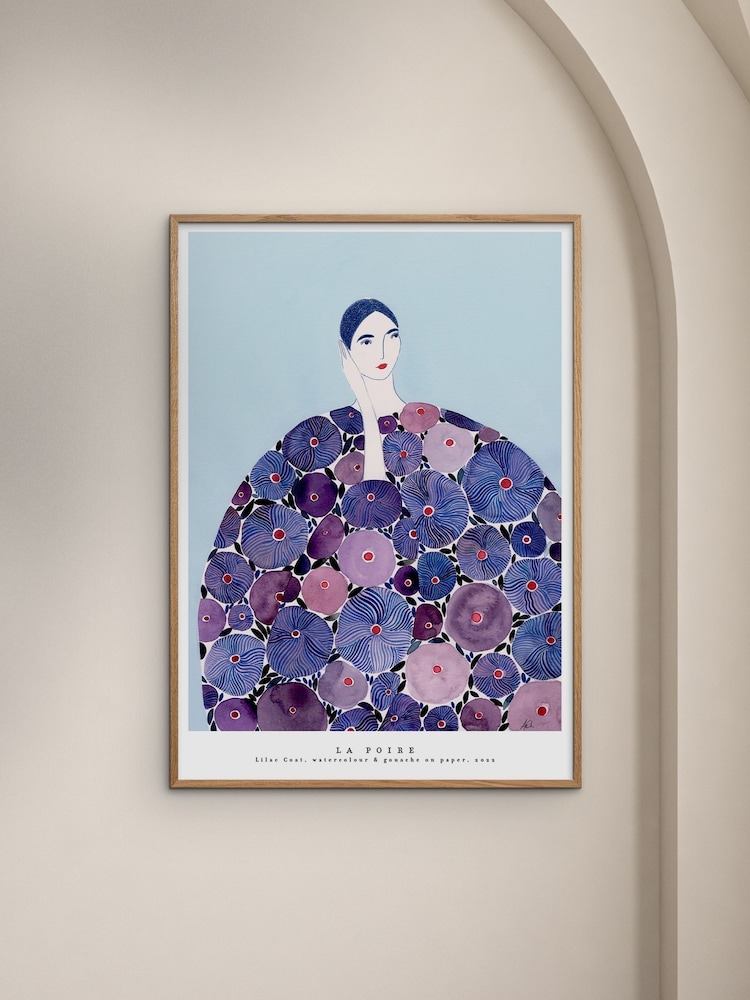 Purple Woman Coat Wall Art - Image 1 of 3
