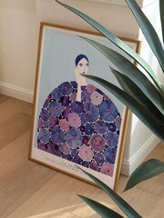 Purple Woman Coat Wall Art - Image 2 of 3