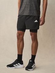 Черный - Шорты 2-в-1 adidas Gym+ - Image 1 of 5