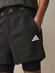 Черный - Шорты 2-в-1 adidas Gym+ - Image 4 of 5