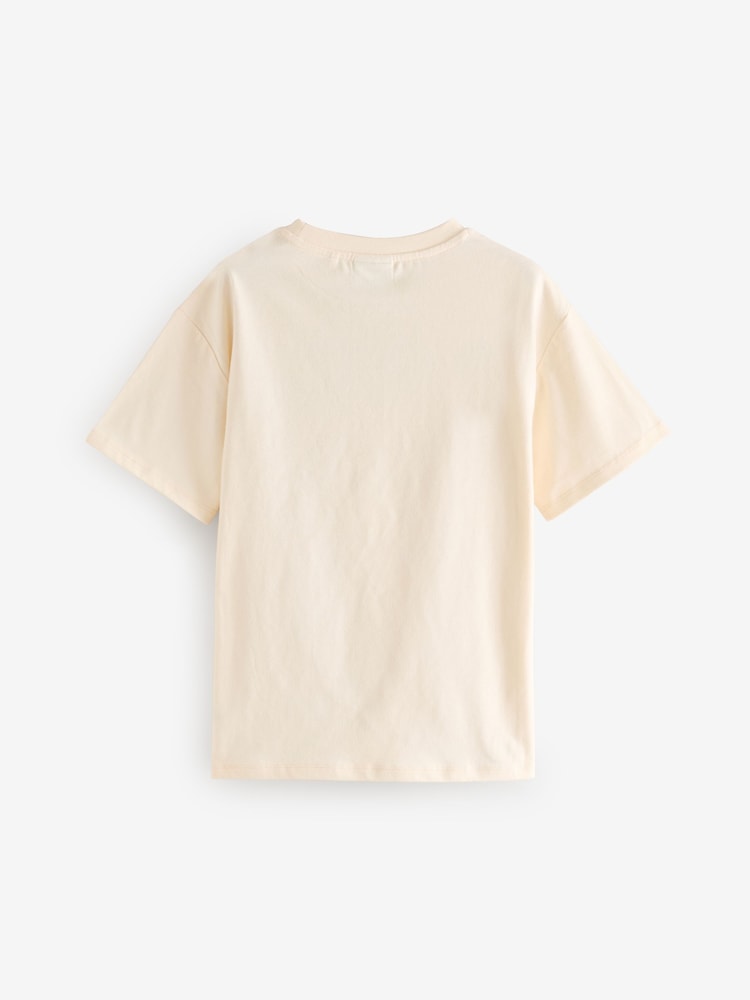 Ecru White Oversized Disney Marie Aristocats 100% Cotton T-Shirt (3-16yrs) - Image 2 of 4