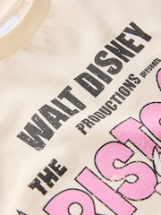 Ecru White Oversized Disney Marie Aristocats 100% Cotton T-Shirt (3-16yrs) - Image 4 of 4