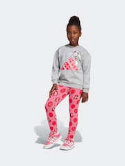 adidas Grey Grey Disney Minnie Mouse Sweatshirt and Leggings Set - Image 1 of 8