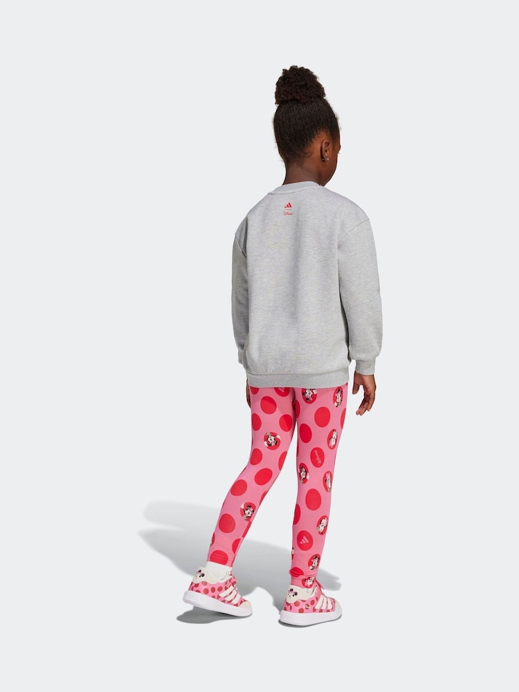 adidas Grey Grey Disney Minnie Mouse Sweatshirt and Leggings Set - Image 2 of 8