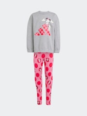 adidas Grey Grey Disney Minnie Mouse Sweatshirt and Leggings Set - Image 6 of 8