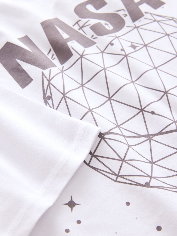 White Oversized NASA 100% Cotton T-Shirt (3-16yrs) - Image 4 of 4