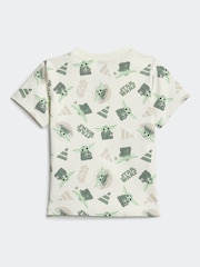 adidas White Star Wars The Mandalorian Shorts and T-Shirt Set - Image 3 of 7