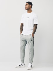 adidas Grey Essentials 3-Stripes Fleece Joggers - Image 2 of 6