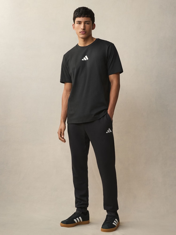 adidas Black Essentials Feel Cosy French Terry Joggers - Image 2 of 4