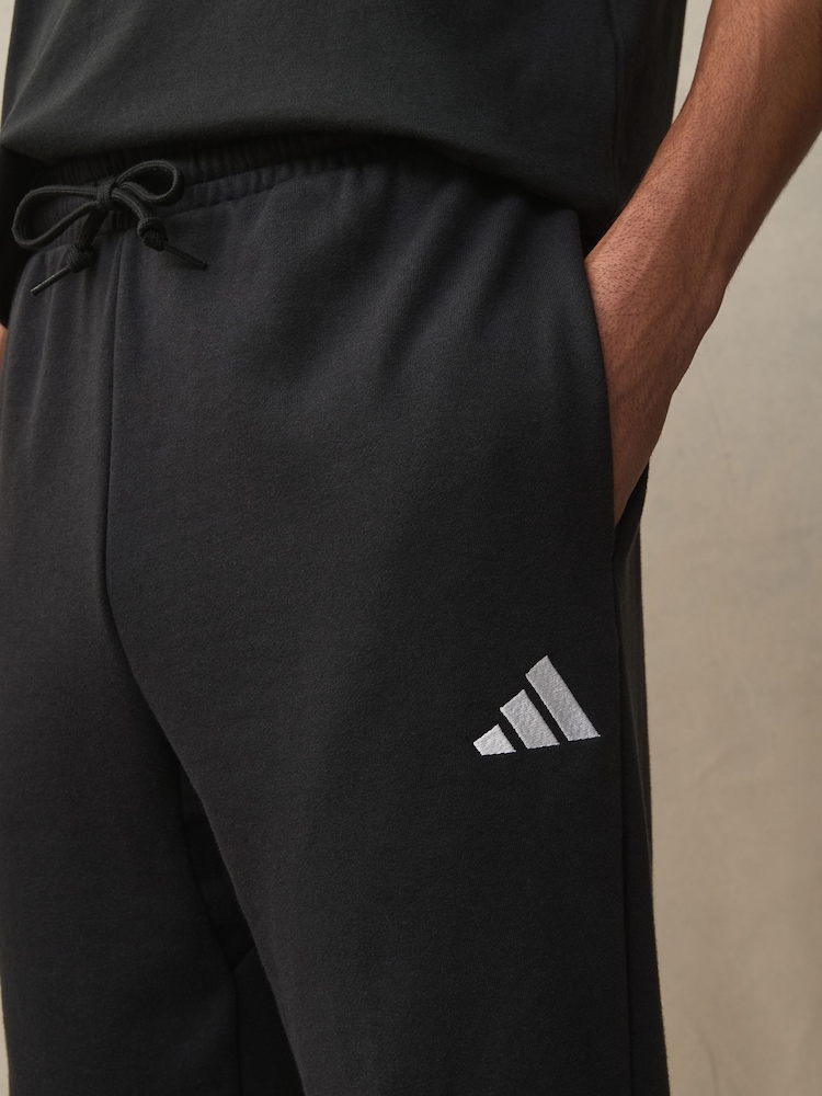 adidas Black Essentials Feel Cosy French Terry Joggers - Image 4 of 4