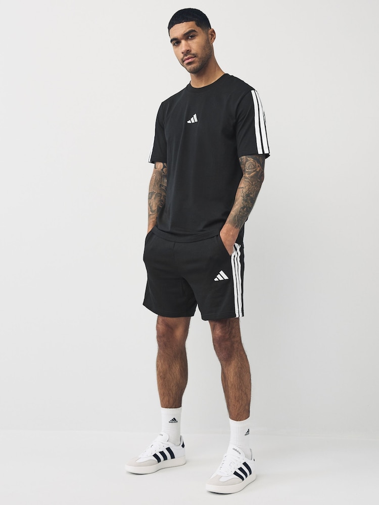 adidas Essential 3-Stripes French Terry Shorts - Image 2 of 5
