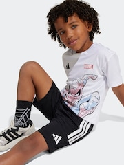 adidas White Spider-Man T-Shirt And Shorts Set - Image 1 of 7