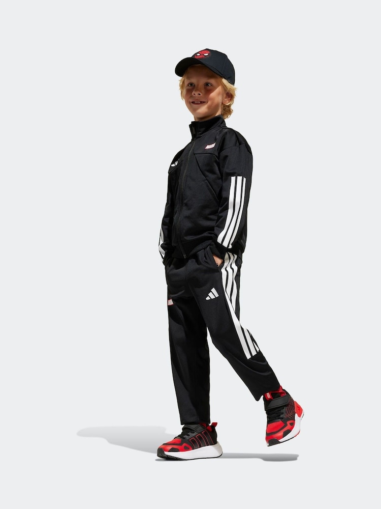 adidas Black Marvel Spider-Man Tiro Tracksuit - Image 1 of 8