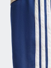 Синий - adidas Essential 3-Stripes French Terry Shorts - Image 11 of 11