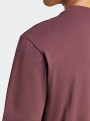Красный - adidas Essentials Small Logo Single 100% Cotton Jersey T-Shirt - Image 10 of 11