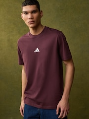 Красный - adidas Essentials Small Logo Single 100% Cotton Jersey T-Shirt - Image 5 of 11