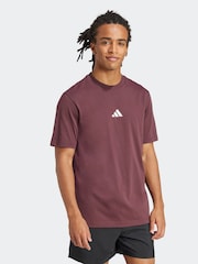 Красный - adidas Essentials Small Logo Single 100% Cotton Jersey T-Shirt - Image 6 of 11
