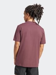 Красный - adidas Essentials Small Logo Single 100% Cotton Jersey T-Shirt - Image 7 of 11