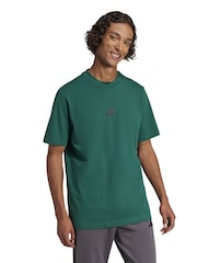adidas Green Essentials Small Logo Single 100% Cotton Jersey T-Shirt - Image 2 of 7