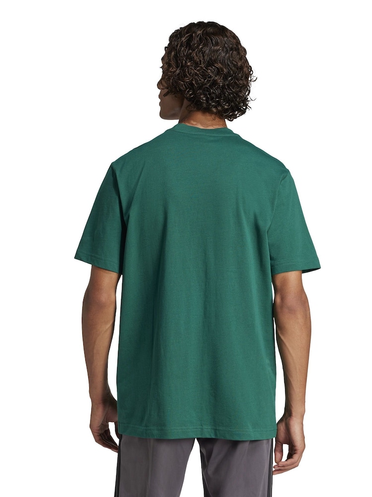 adidas Green Dark Small Essentials Logo Single Jersey T-Shirt - Image 3 of 7