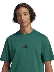 adidas Green Essentials Small Logo Single 100% Cotton Jersey T-Shirt - Image 4 of 7