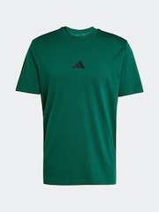adidas Green Essentials Small Logo Single 100% Cotton Jersey T-Shirt - Image 7 of 7