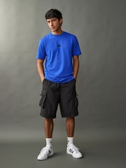 adidas Blue Essentials Small Logo Single 100% Cotton Jersey T-Shirt - Image 2 of 6