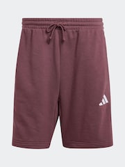 adidas Red Essential 3-Stripes French Terry Shorts - Image 5 of 5