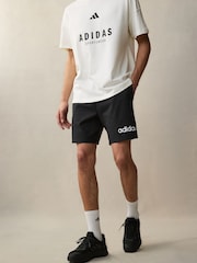 Черный - Шорты из джерси Adidas Essentials Linear Single - Image 1 of 5