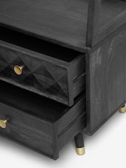 Black Lloyd Mango Wood Storage Ladder Shelf - Image 7 of 7
