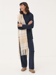 FatFace Knitted Blue Navy Lounge Hoodie - Image 3 of 6