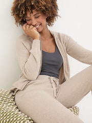 FatFace Oatmeal Lounge Zip Up Hoodie - Image 3 of 6
