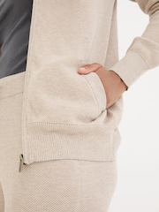 FatFace Oatmeal Lounge Zip Up Hoodie - Image 5 of 6