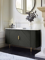 Black Valencia Marble Mango Wood Large Sideboard - Image 1 of 11