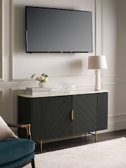 Black Valencia Marble Mango Wood Large Sideboard - Image 5 of 11