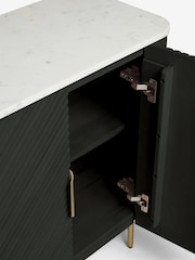 Black Valencia Marble Mango Wood Small Sideboard - Image 5 of 9