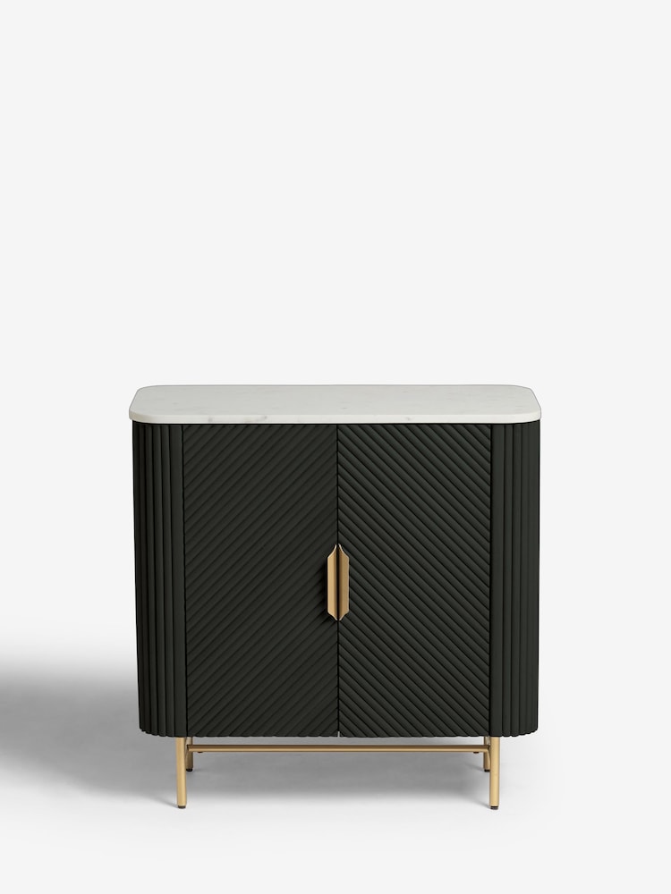 Black Valencia Marble Mango Wood Small Sideboard - Image 9 of 9
