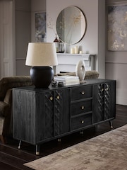Black Lloyd Mango Wood Extra Large Sideboard - Image 1 of 11