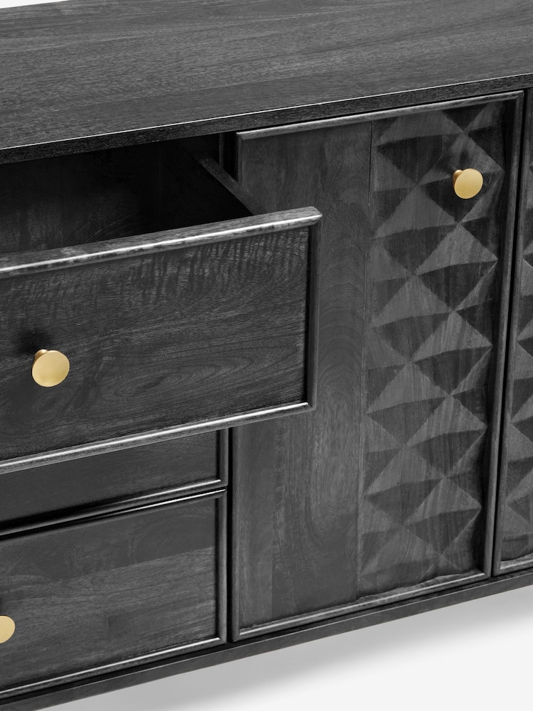 Black Lloyd Mango Wood Extra Large Sideboard - Image 11 of 11
