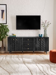 Black Lloyd Mango Wood Extra Large Sideboard - Image 5 of 11