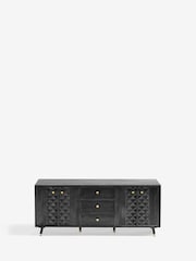 Black Lloyd Mango Wood Extra Large Sideboard - Image 7 of 11