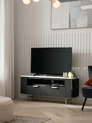 Black Valencia Mango Wood Up to 55 inch TV Unit - Image 2 of 7