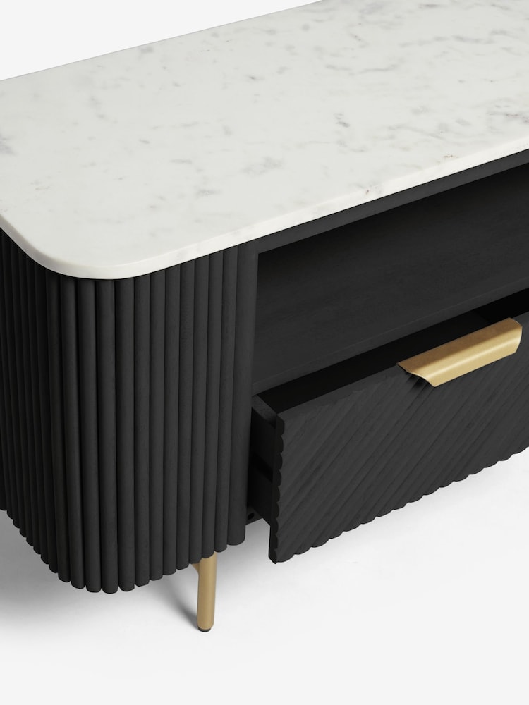 Black Valencia Mango Wood Up to 55 inch TV Unit - Image 7 of 7