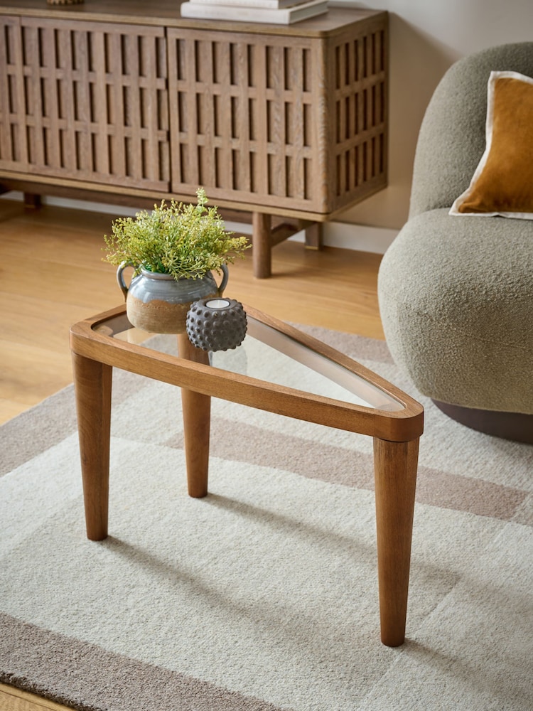 Dark Small Triangle Nesting Coffee Table - Image 1 of 5