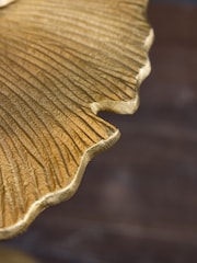 Gold Cast Metal Flower Side Table - Image 2 of 4