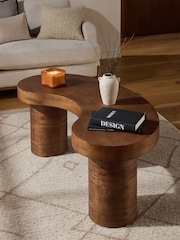 Dark Jelly Bean Small Mango Wood Coffee Table - Image 1 of 8
