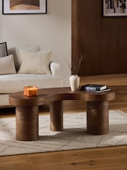 Dark Jelly Bean Small Mango Wood Coffee Table - Image 2 of 8