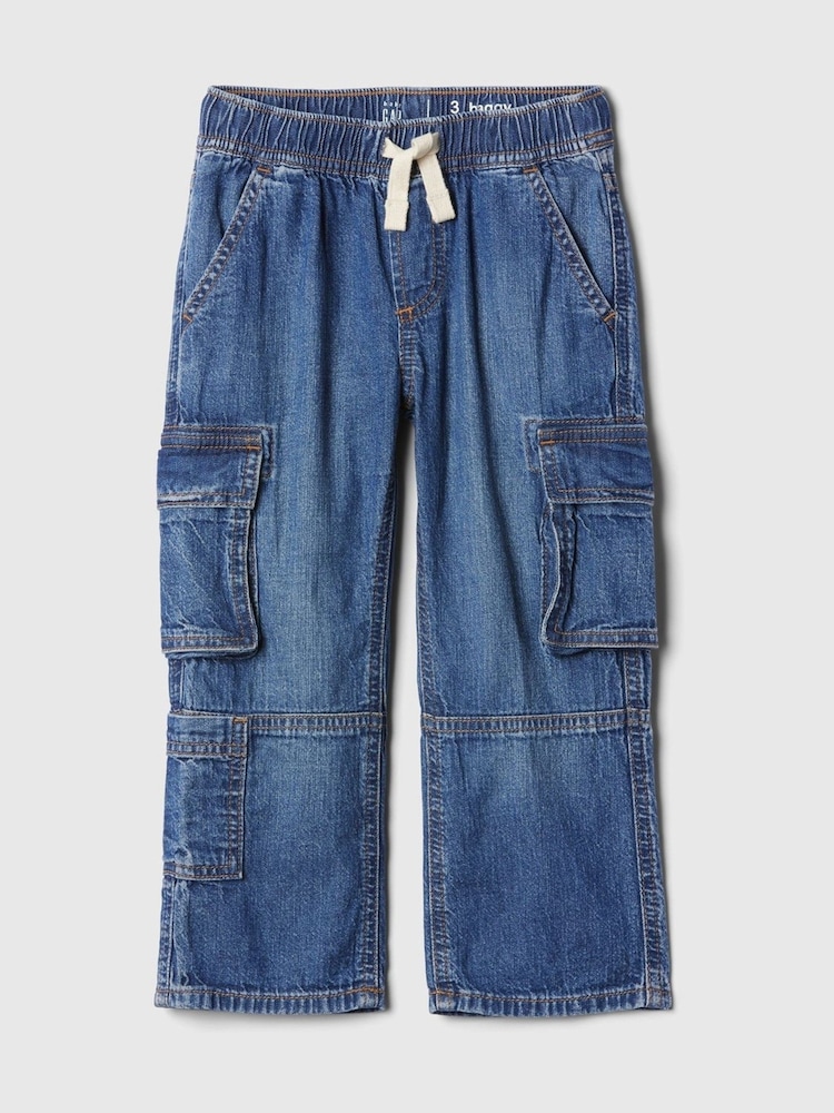 Gap Blue Cargo Baggy Jeans (6mths-5yrs) - Image 1 of 4